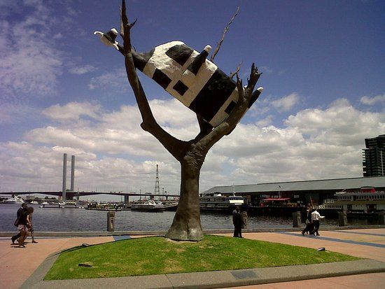 Cow Up a Tree Sculpture